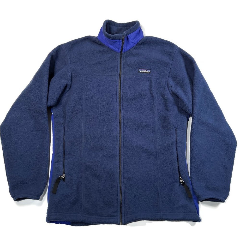 Patagonia Regulator Fleece Jacket Womens Large Blue‎ Full Zip USA Vintage 10709